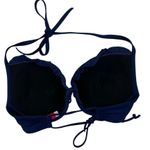 Victoria's Secret Victoria’s Secret Blue Underwire Push Up Sequin Polka Dot Bikini Top Bathing Photo 1