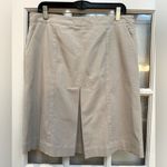 Fabiana Filippi Made in Italy Designer Beige Front Pleat Skirt Size Large L Tan Photo 0