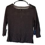 Forever 21 Gray Fitted 3/4 Sleeve Blouse Photo 0