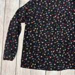 CAbi 3423 confetti print Ferris button down black size large blouse Photo 12
