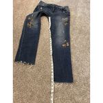 Democracy Jeans Flex-ellent Floral Embroidered Cropped Ankle Women's Sz 6 30x29 Photo 1