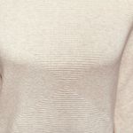 ZARA Hourglass Shaped Ribbing Sweater Cream Size Medium Photo 2