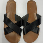 J.Crew Sandals Womens 9 Black Criss Cross Slip On Beach Coastal Photo 0
