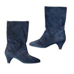 Anne Klein Vintage Ann Klein Made in Italy Black Leather Suede Slouchy Ankle Boot 8.5/39 Photo 0