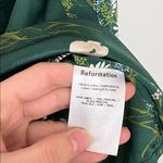 Reformation Anthropologie  Silk Overland Floral Emerald Top Size 12 NWT Photo 9