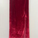 Reformation  Red Velvet Ariana Midi Dress Photo 5