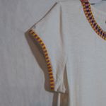 Boden Sena White Jersey Dress Embroidered Trim Casual Vacation Size 8R Photo 3