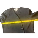 Jones New York 90s Black V-neck Heavy Fancy Button Up Sweater Dress M 70% Wool Photo 5