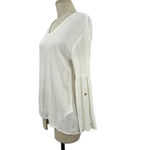 Maje Loust Bee Embellished Blouse Ecru Cream Size 2 US Medium Photo 5