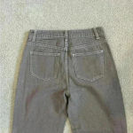 SheIn high rise brown with white seam straight leg wide leg jeans in size small Photo 3