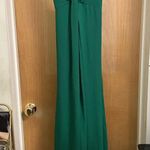 Tobi NWT!  Green Formal Dress with Plunging Neckline and Center Slit - size L Photo 1