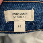 Madewell  Rigid Blue Denim Straight Denim Skirt Size S Photo 5