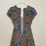 Lovers + Friends  Cassidy Dress Mosaic White Gray Multi Geometric Mini Fit Flare Photo 11