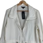 NWT Darjoni Jacket Womens XL White Linen Zip Front Casual Neutral Lightweight Photo 1