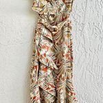 Alexis Strapless Ruffle Printed Faina Midi Dress Multicolor Women's medium Photo 0