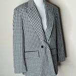 ZARA Black and White Gingham Blazer Photo 2