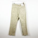 ZARA NWT The Dreed High Rise Cropped Printed Flare Jeans 4 Tan Photo 2