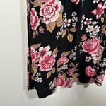 Angie Floral Kimono Duster Women's Small Black Floral Lace Trim Long Open Boho Photo 8