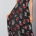 Modcloth  x Anna Sui Black&Pink Floral Velvet Burnout Maxi Dress Sz.4 Photo 0