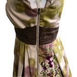 Anthropologie  Floreat Travessia Dress Womens 4 Used Tulle Skirt Purple Green Photo 11