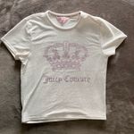 Juicy Couture  Sparkle Gem Short Sleeve Ribbed Y2K Baby Tee Women’s Sz L EUC Photo 3