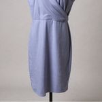 Ann Taylor Ann Taylor Blue Cross Weave Wrap Sheath Dress Size 12 Sleeveless V-Neck Photo 3