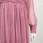Faeriesty Dusty Rose VNeck Shear Long Sleeve Bridesmaid Dress Ruched A Photo 6