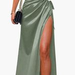 NWT satin cutout maxi dress Green Photo 0