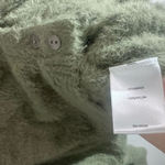 Chelsea and Violet Fuzzy Knit Cardigan Button Down Olive‎ Green Soft Comfy Sweater Photo 2