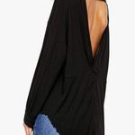 Free People shimmy shake black ribbed open back top Photo 0