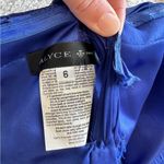 Alyce Paris  size 6 blue formal prom beaded rhinestone dress chiffon midi dress Photo 12