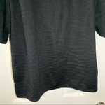 Jenny Black Textured Print Scoop Neck Short Sleeve Top 1X Photo 5