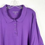 Woman Within  Plus Size‎ 4X 34W 36W Top Polo Shirt Purple Short Sleeve Collar 596 Photo 3
