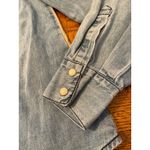 SEDONA SUNSET CACTUS SCENE WESTERN YOKE DENIM BUTTON DOWN SMALL Blue Photo 3