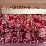 EUC John Paul Richard Women’s Sz M Skirt Floral Boho Print Shell Buttons Tassels Red Size M Photo 3