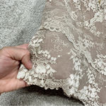 Gimmicks by BKE  Floral Mesh Lace Tank Top Cream Valentine Cottagecore Size XS Photo 9