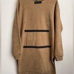 Henriette Steffensen Hooded Tunic dress long sleeve Fleece S Tan Photo 0