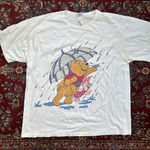 Disney Vintage 90s  Winnie The Pooh T Shirt Adult Large/XL White Big Graphic Photo 0