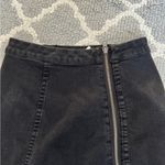 Free People  black denim mini fitted skirt with side zipper detail size 2 Photo 3