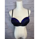 Victoria's Secret Victoria’s Secret Bombshell Push-Up Plunge Bra 36B Purple Black Lace NWT Photo 1