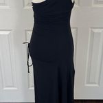 City Triangles 90s Romantic Goth Black Asymmetric One Shoulder Cinched Prom Formal Dress M Photo 4