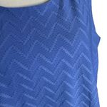 Chico's 3 Blue Sleeveless Scoop Neck Chevron Pattern Top Size XL Capsule Photo 2