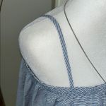 Moon Kiss Striped Off-Shoulder Blouse - Blue Photo 2