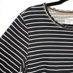 Current/Elliott Gray Reverse Oakland Stripe 100% Cotton 3/4 Sleeve Top Photo 2