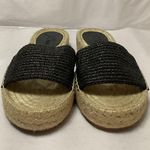 J.Crew  women’s Black Woven Espadrille Slides size 10 Photo 0