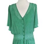 & Other Stories & Other Stories Green Lined A-Line Midi Dress Women Size 10 | 9-17 Photo 2