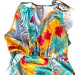 L' Atiste by Amy Palazzo Pant Jumpsuit Medium One Piece Floral Plunge Ties Zip Yellow Size undefined Photo 3