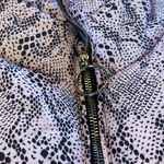 C&C California  Puffer Zip Jacket Shell Lilac & Black Snake Print Sz LARGE Photo 1