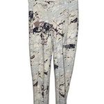 Gymshark Ori Leggings Print Gray Cream Marble 7/8 Length Cropped Sz Small Photo 0