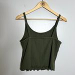 Old Navy  Green Ribbed Ruffle Tank Top Photo 4